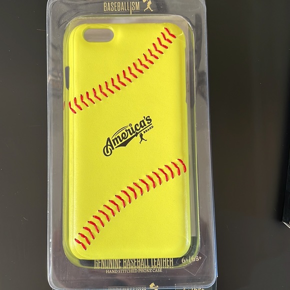 iPhone 6+ / 6S+ Baseball Leather Case - Picture 2 of 5